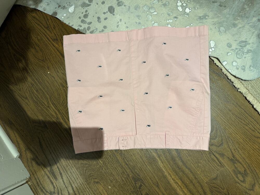 Vineyard Vines Whale Embroidery Mini Skirt LN 14 Pink Pockets